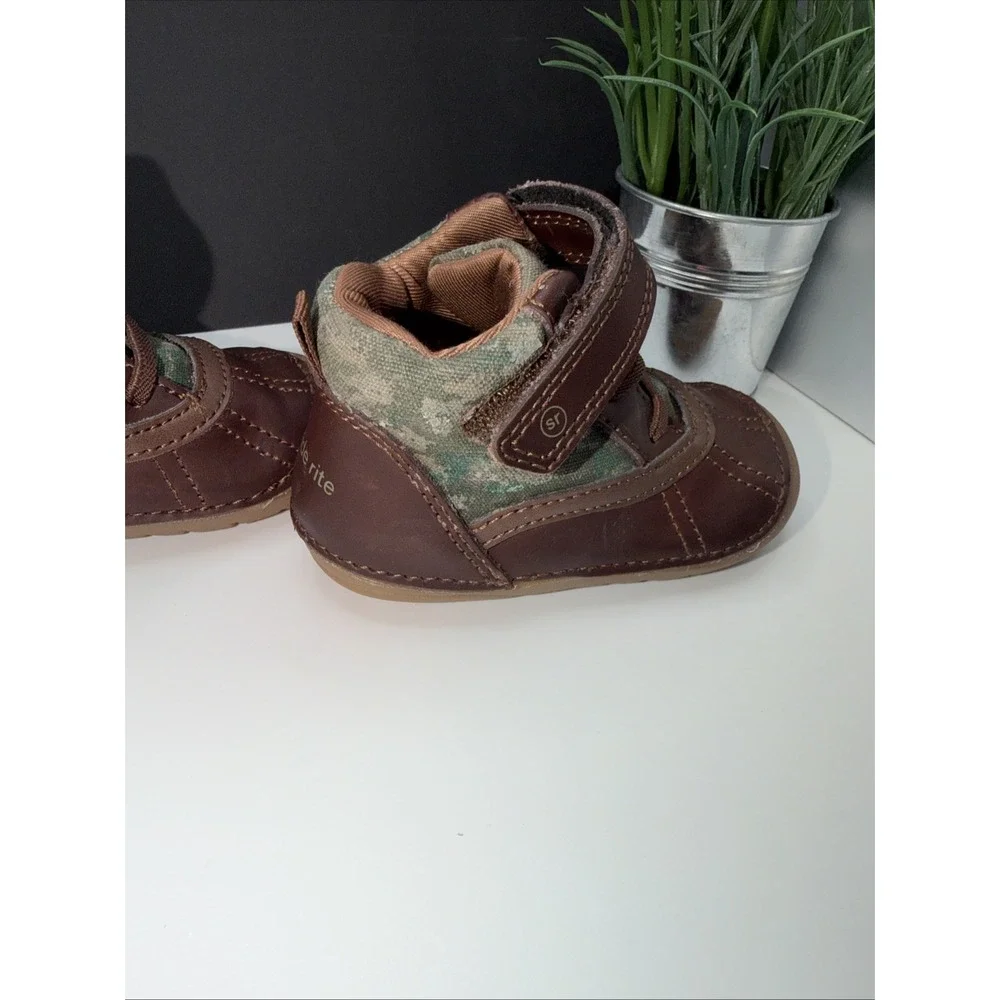 Stride Rite Baby-Boy's Sm Talley First Walker‎ Shoe - Size 5 M Camo Hook/Loop